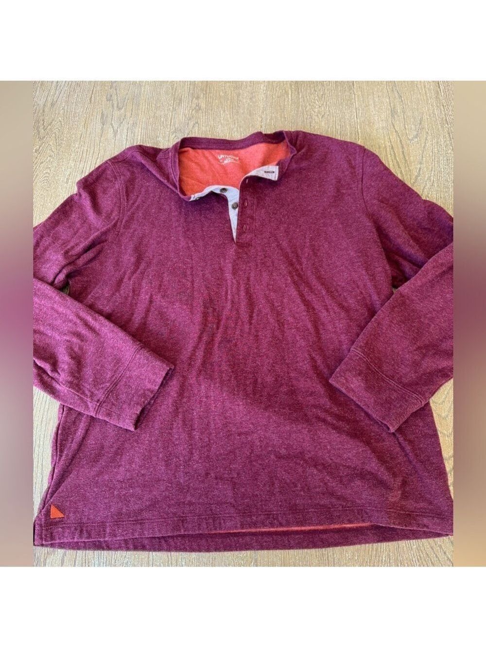 Men's Burgundy Long Sleeve Shirt